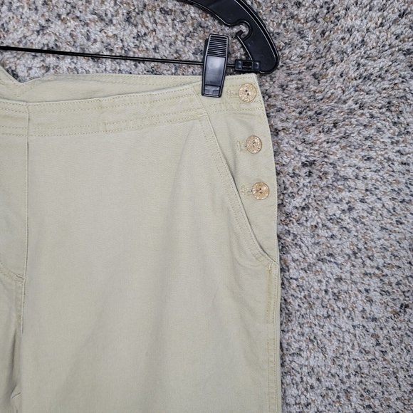 J Jill Pants Womens 8 Khaki Beige Straight Leg‎ Notched Back Pockets Casual - Picture 2 of 9